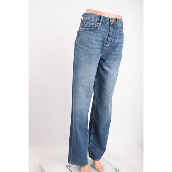 Triarchy Womens Ms Keaton High Rise Baggy Jeans Sz 24 Organic medium Indigo New - Picture 3 of 7